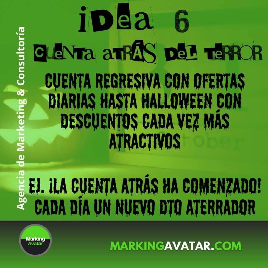 6 ideas halloween de la agencia de marketing MARKING AVATAR