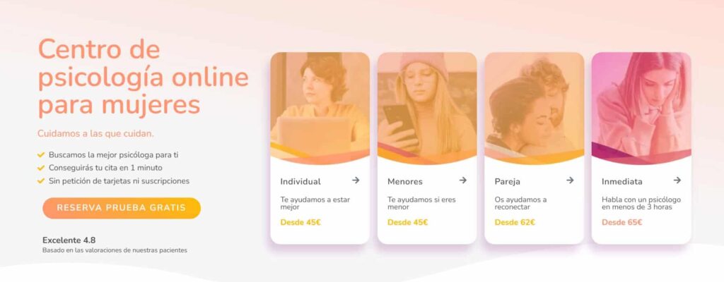 ¿Cómo funciona el proceso para que una paciente reciba atención? Es muy sencillo. Primero, la paciente responde un breve test en nuestra web para ayudarnos a elegir a la psicóloga que mejor se adapte a sus necesidades.