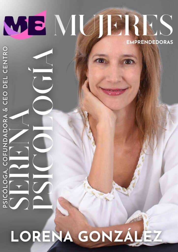 Lorena González Huertas es cofundadora y CEO de Serena Psicología, un centro de psicología online nacido a finales de 2020 que cuenta con un equipo formado por 20 psicólogas colegiadas y con un mínimo de 10 años de experiencia.