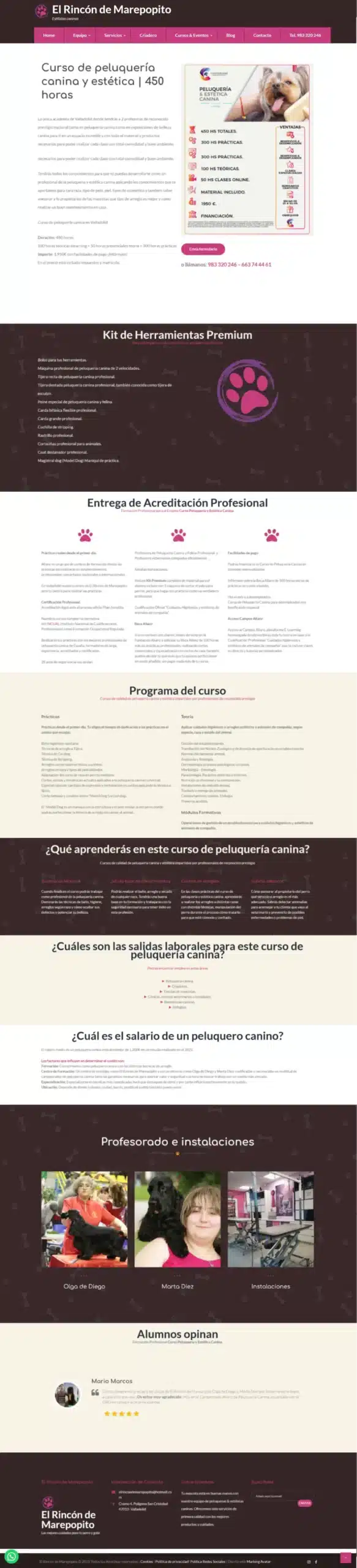 Este proyecto fue concebido con el objetivo de transmitir la calidez, profesionalidad y el amor por los animales que definen al equipo.